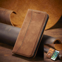 Заредете изображение във визуализатора на галерията – Magnet Fancy Case Case for iPhone SE 2022 / SE 2020 / iPhone 8 / iPhone 7 Cover Card Wallet Card Stand Brown - TopMag
