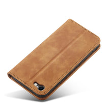 Заредете изображение във визуализатора на галерията – Magnet Fancy Case Case for iPhone SE 2022 / SE 2020 / iPhone 8 / iPhone 7 Cover Card Wallet Card Stand Brown - TopMag
