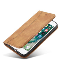 Заредете изображение във визуализатора на галерията – Magnet Fancy Case Case for iPhone SE 2022 / SE 2020 / iPhone 8 / iPhone 7 Cover Card Wallet Card Stand Brown - TopMag
