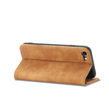 Заредете изображение във визуализатора на галерията – Magnet Fancy Case Case for iPhone SE 2022 / SE 2020 / iPhone 8 / iPhone 7 Cover Card Wallet Card Stand Brown - TopMag
