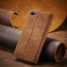 Заредете изображение във визуализатора на галерията – Magnet Fancy Case Case for iPhone SE 2022 / SE 2020 / iPhone 8 / iPhone 7 Cover Card Wallet Card Stand Brown - TopMag
