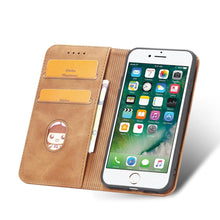 Заредете изображение във визуализатора на галерията – Magnet Fancy Case Case for iPhone SE 2022 / SE 2020 / iPhone 8 / iPhone 7 Cover Card Wallet Card Stand Brown - TopMag
