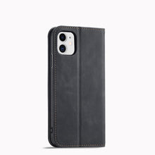 Заредете изображение във визуализатора на галерията – Magnet Fancy Case for iPhone 12 Pouch Card Wallet Card Stand Black - TopMag
