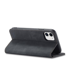 Заредете изображение във визуализатора на галерията – Magnet Fancy Case for iPhone 12 Pouch Card Wallet Card Stand Black - TopMag
