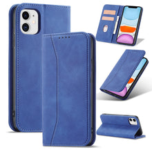 Заредете изображение във визуализатора на галерията – Magnet Fancy Case for iPhone 12 cover card wallet card stand blue - TopMag
