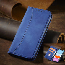 Заредете изображение във визуализатора на галерията – Magnet Fancy Case for iPhone 12 cover card wallet card stand blue - TopMag
