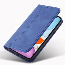 Заредете изображение във визуализатора на галерията – Magnet Fancy Case for iPhone 12 cover card wallet card stand blue - TopMag
