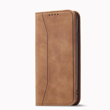 Заредете изображение във визуализатора на галерията – Magnet Fancy Case for iPhone 12 cover card wallet card stand brown - TopMag
