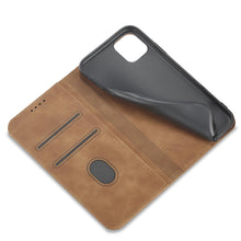 Заредете изображение във визуализатора на галерията – Magnet Fancy Case for iPhone 12 cover card wallet card stand brown - TopMag
