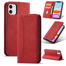 Заредете изображение във визуализатора на галерията – Magnet Fancy Case for iPhone 12 cover card wallet card stand red - TopMag
