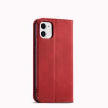 Заредете изображение във визуализатора на галерията – Magnet Fancy Case for iPhone 12 cover card wallet card stand red - TopMag
