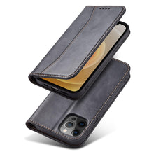 Заредете изображение във визуализатора на галерията – Magnet Fancy Case Case for iPhone 12 Pro Pouch Card Wallet Card Stand Black - TopMag

