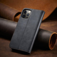 Заредете изображение във визуализатора на галерията – Magnet Fancy Case Case for iPhone 12 Pro Pouch Card Wallet Card Stand Black - TopMag
