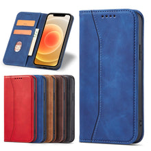 Заредете изображение във визуализатора на галерията – Magnet Fancy Case Case for iPhone 12 Pro Cover Card Wallet Card Stand Blue - TopMag
