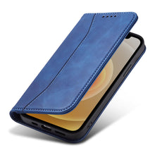 Заредете изображение във визуализатора на галерията – Magnet Fancy Case Case for iPhone 12 Pro Cover Card Wallet Card Stand Blue - TopMag
