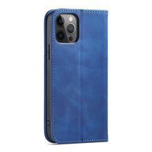 Заредете изображение във визуализатора на галерията – Magnet Fancy Case Case for iPhone 12 Pro Cover Card Wallet Card Stand Blue - TopMag

