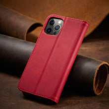 Заредете изображение във визуализатора на галерията – Magnet Fancy Case Case for iPhone 12 Pro Pouch Wallet Card Holder Red - TopMag
