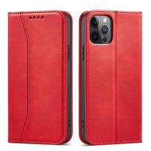 Заредете изображение във визуализатора на галерията – Magnet Fancy Case Case for iPhone 12 Pro Pouch Wallet Card Holder Red - TopMag
