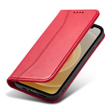 Заредете изображение във визуализатора на галерията – Magnet Fancy Case Case for iPhone 12 Pro Pouch Wallet Card Holder Red - TopMag
