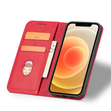 Заредете изображение във визуализатора на галерията – Magnet Fancy Case Case for iPhone 12 Pro Pouch Wallet Card Holder Red - TopMag
