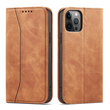 Заредете изображение във визуализатора на галерията – Magnet Fancy Case Case for iPhone 12 Pro Max Pouch Wallet Card Holder Brown - TopMag
