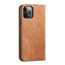 Заредете изображение във визуализатора на галерията – Magnet Fancy Case Case for iPhone 12 Pro Max Pouch Wallet Card Holder Brown - TopMag
