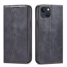 Заредете изображение във визуализатора на галерията – Magnet Fancy Case for iPhone 13 mini cover card wallet card stand black - TopMag
