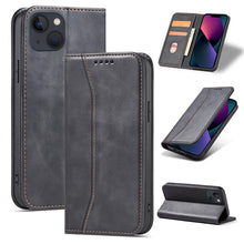 Заредете изображение във визуализатора на галерията – Magnet Fancy Case for iPhone 13 mini cover card wallet card stand black - TopMag
