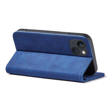 Заредете изображение във визуализатора на галерията – Magnet Fancy Case for iPhone 13 mini cover card wallet card stand blue - TopMag
