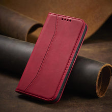 Заредете изображение във визуализатора на галерията – Magnet Fancy Case for iPhone 13 mini cover card wallet card stand red - TopMag
