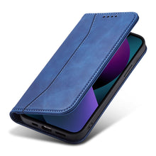 Заредете изображение във визуализатора на галерията – Magnet Fancy Case for iPhone 13 cover card wallet card stand blue - TopMag
