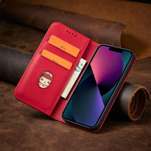 Заредете изображение във визуализатора на галерията – Magnet Fancy Case for iPhone 13 cover card wallet card stand red - TopMag
