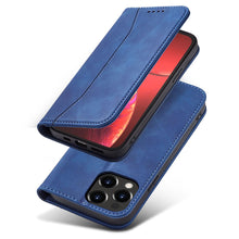 Заредете изображение във визуализатора на галерията – Magnet Fancy Case Case for iPhone 13 Pro Pouch Card Wallet Card Stand Blue - TopMag
