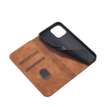 Заредете изображение във визуализатора на галерията – Magnet Fancy Case Case for iPhone 13 Pro Cover Card Wallet Card Stand Brown - TopMag
