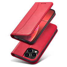 Заредете изображение във визуализатора на галерията – Magnet Fancy Case Case for iPhone 13 Pro Cover Card Wallet Card Stand Red - TopMag
