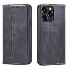 Заредете изображение във визуализатора на галерията – Magnet Fancy Case Case for iPhone 13 Pro Max Pouch Wallet Card Holder Black - TopMag
