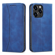 Заредете изображение във визуализатора на галерията – Magnet Fancy Case Case for iPhone 13 Pro Max Pouch Card Wallet Card Holder Blue - TopMag

