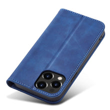 Заредете изображение във визуализатора на галерията – Magnet Fancy Case Case for iPhone 13 Pro Max Pouch Card Wallet Card Holder Blue - TopMag
