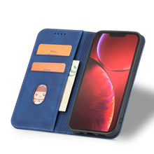 Заредете изображение във визуализатора на галерията – Magnet Fancy Case Case for iPhone 13 Pro Max Pouch Card Wallet Card Holder Blue - TopMag
