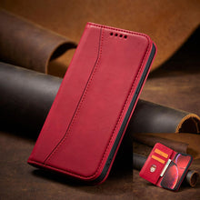 Заредете изображение във визуализатора на галерията – Magnet Fancy Case Case for iPhone 13 Pro Max Pouch Wallet Card Holder Red - TopMag
