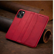 Заредете изображение във визуализатора на галерията – Magnet Fancy Case Case for iPhone 13 Pro Max Pouch Wallet Card Holder Red - TopMag
