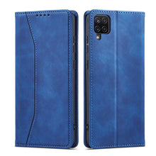 Заредете изображение във визуализатора на галерията – Magnet Fancy Case Case for Samsung Galaxy A12 5G Pouch Card Wallet Card Stand Blue - TopMag
