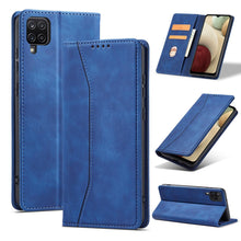 Заредете изображение във визуализатора на галерията – Magnet Fancy Case Case for Samsung Galaxy A12 5G Pouch Card Wallet Card Stand Blue - TopMag
