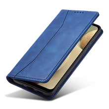 Заредете изображение във визуализатора на галерията – Magnet Fancy Case Case for Samsung Galaxy A12 5G Pouch Card Wallet Card Stand Blue - TopMag
