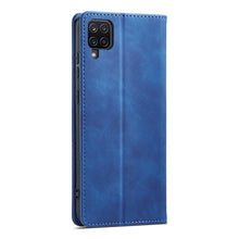 Заредете изображение във визуализатора на галерията – Magnet Fancy Case Case for Samsung Galaxy A12 5G Pouch Card Wallet Card Stand Blue - TopMag
