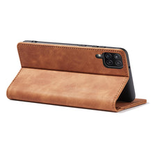 Заредете изображение във визуализатора на галерията – Magnet Fancy Case Case For Samsung Galaxy A12 5G Pouch Wallet Card Holder Brown - TopMag
