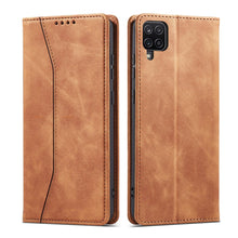 Заредете изображение във визуализатора на галерията – Magnet Fancy Case Case For Samsung Galaxy A12 5G Pouch Wallet Card Holder Brown - TopMag
