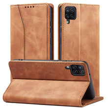 Заредете изображение във визуализатора на галерията – Magnet Fancy Case Case For Samsung Galaxy A12 5G Pouch Wallet Card Holder Brown - TopMag

