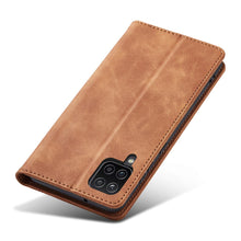 Заредете изображение във визуализатора на галерията – Magnet Fancy Case Case For Samsung Galaxy A12 5G Pouch Wallet Card Holder Brown - TopMag
