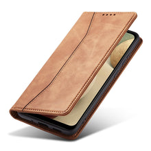Заредете изображение във визуализатора на галерията – Magnet Fancy Case Case For Samsung Galaxy A12 5G Pouch Wallet Card Holder Brown - TopMag
